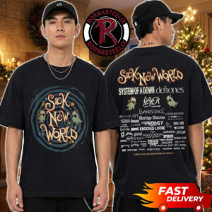 Sick New World 2026 At Texas Motor Speedway On October 24 2026 Fort Worth Texas Merch Tee Ghost Spiral Lineup Unisex T Shirt Two Sided