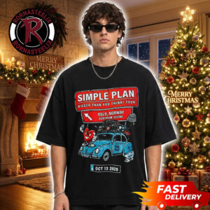 Simple Plan Oslo Norway 2026 Exclusive Tee At Sentrum Scene On October 13 2026 Bigger Than You Think Europe Tour 2026 Unisex T Shirt