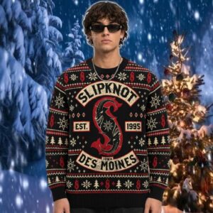 Slipknot Des Moines Goat Logo Est 1995 Christmas 2026 Slipknot Ugly Sweater