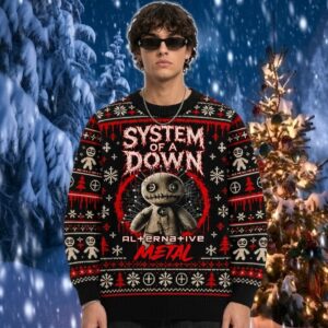 System Of A Down SOAD Alternative Metal Voodoo Doll Christmas 2026 System Of A Down Ugly Sweater