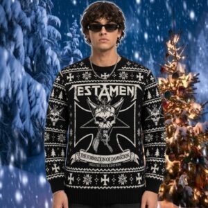 Testament The Formation Of Damnation Deluxe Tour Edition 2026 Christmas Testament Ugly Sweater
