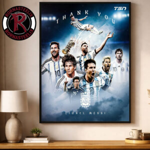 Thank You Lionel Messi GOAT Football Tribute Poster Decor