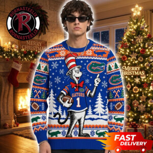 The Cat In The Hat x Florida Gators NCAA Football Christmas Gift 2026 NCAA Ugly Sweater