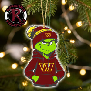 Washington Commanders x Grinch 2026 Decorate Gift Christmas NFL Ornament