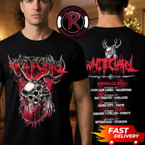 Whitechapel Australia 2026 Tour Merch Tee Schedule Tour Dates Unisex T Shirt Two Sided