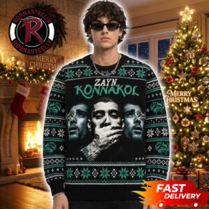 Zayn Malik Konnakol Triple Face Black Green Christmas 2026 Zayn Malik Ugly Sweater